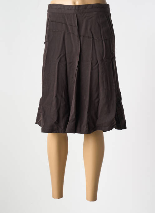Jupe mi-longue marron SALT & PEPPER pour femme