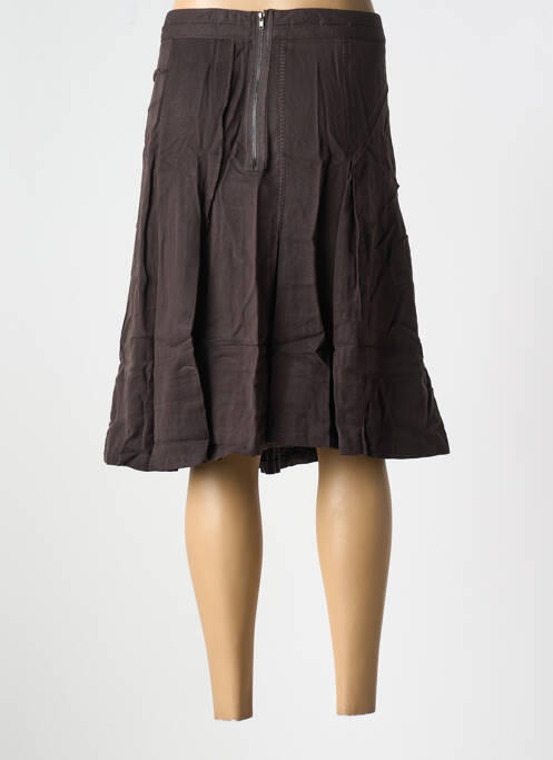 Jupe mi-longue marron SALT & PEPPER pour femme