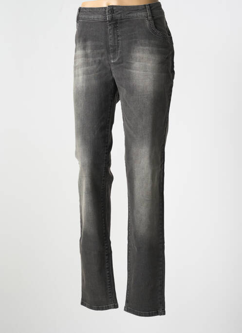 Jeans coupe slim gris GINA LAURA pour femme
