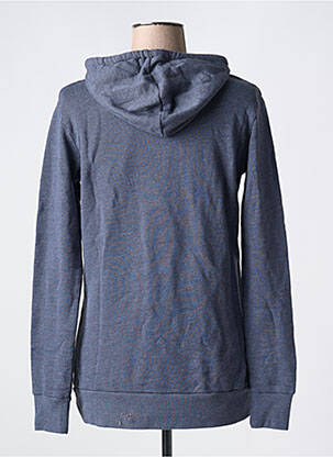 Sweat-shirt à capuche col v manches longues bleu BOOM BAP femme