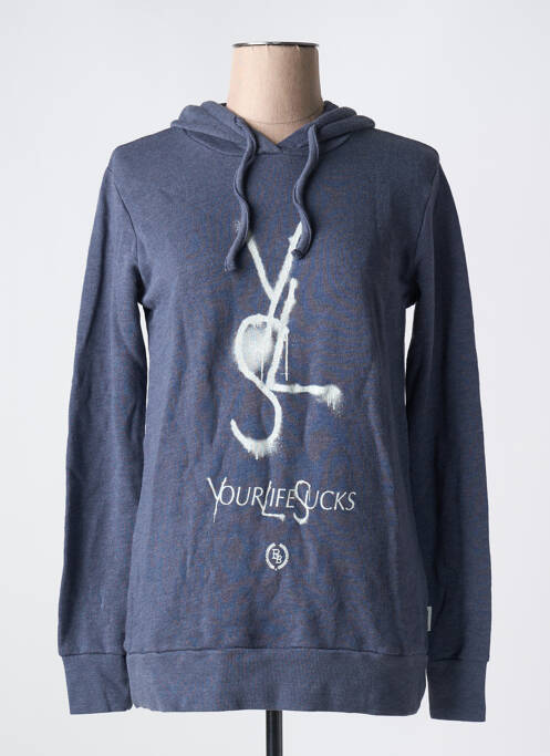 Sweat-shirt à capuche bleu BOOM BAP pour femme