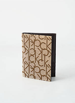 Portefeuille imprimé fantaisie marron CALVIN KLEIN homme