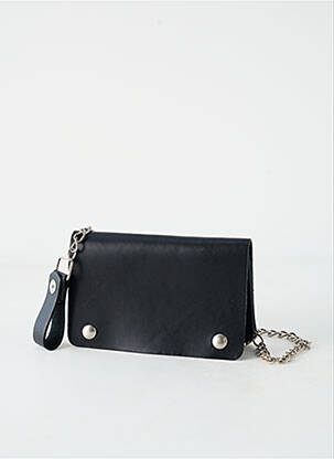 Portefeuille effet matière satinée noir PICKY-POO homme