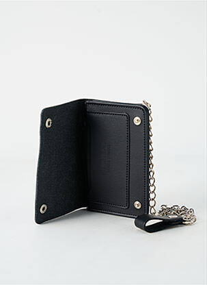 Portefeuille effet matière satinée noir PICKY-POO homme