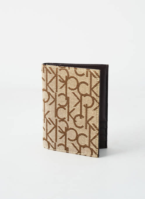 Portefeuille imprimé fantaisie marron CALVIN KLEIN homme