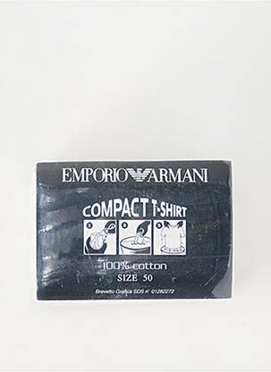 T-shirt tissage chiné manches courtes gris EMPORIO ARMANI homme
