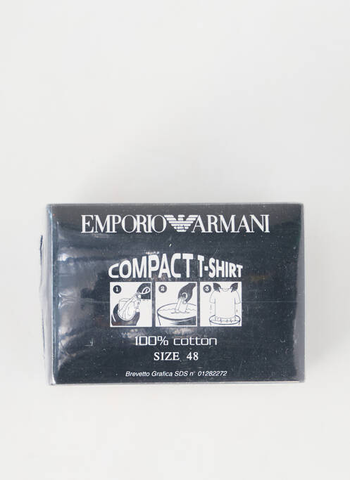 T-shirt noir EMPORIO ARMANI pour homme