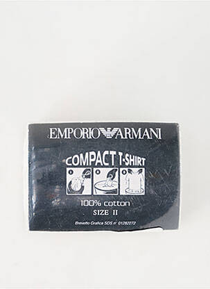 T-shirt tissage chiné manches courtes gris EMPORIO ARMANI homme