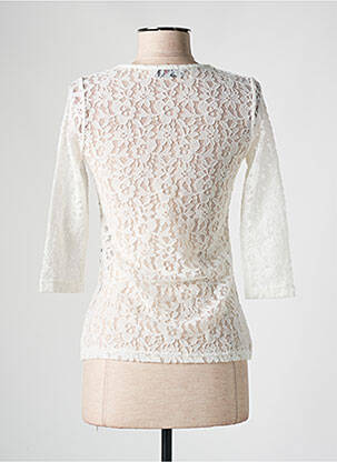 Top imprimé fantaisie manches 3/4 blanc LES BONHEURS DE SOPHIE femme