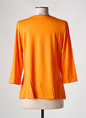 Top col rond manches 3/4 orange LES BONHEURS DE SOPHIE femme