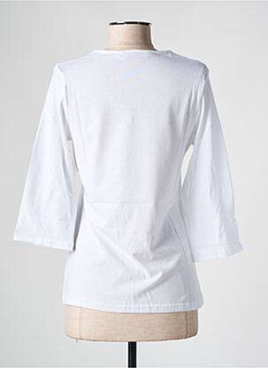 Top imprimé fantaisie manches 3/4 blanc LES BONHEURS DE SOPHIE femme
