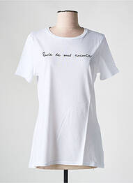 T-shirt sérigraphie manches courtes blanc LES BONHEURS DE SOPHIE femme