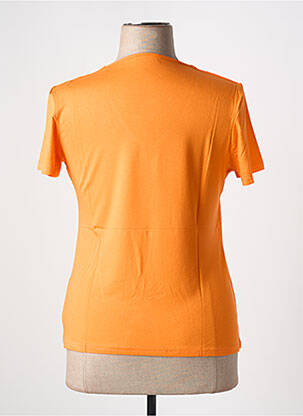 T-shirt col v manches courtes orange LES BONHEURS DE SOPHIE femme