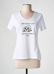 T-shirt blanc LES BONHEURS DE SOPHIE pour femme seconde vue