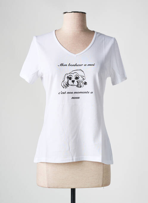 T-shirt blanc LES BONHEURS DE SOPHIE pour femme
