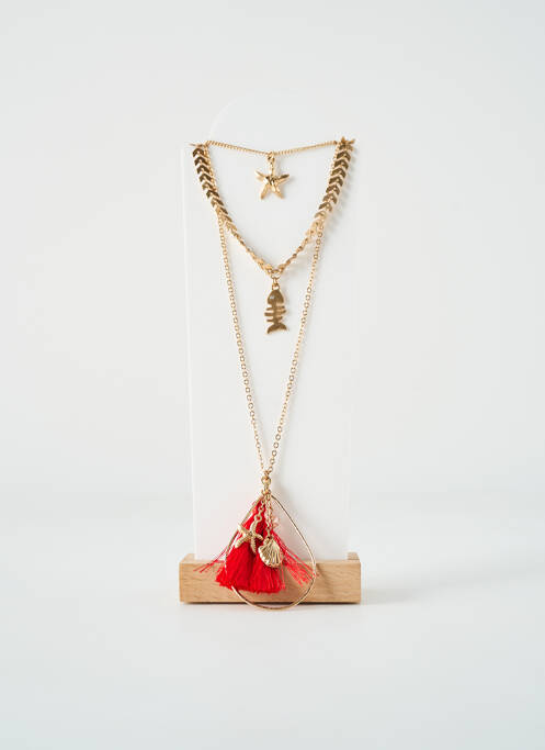 Sautoir rouge TATA GISELE pour femme