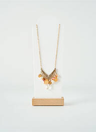 Sautoir matériaux métal orange TATA GISELE femme