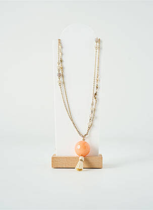 Sautoir matériaux métal orange TATA GISELE femme