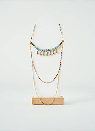 Sautoir ornement oxyde de zirconium bleu TATA GISELE femme