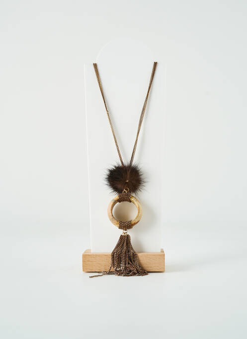 Sautoir marron TATA GISELE pour femme