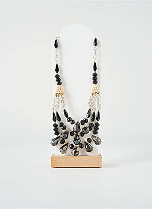 Collier ornement perles noir TATA GISELE femme