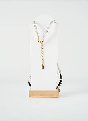 Collier ornement perles noir TATA GISELE femme