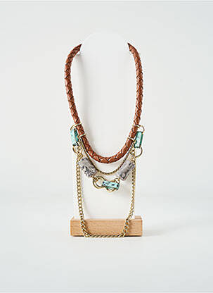 Sautoir matériaux métal marron TATA GISELE femme