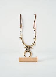 Sautoir matériaux métal marron TATA GISELE femme