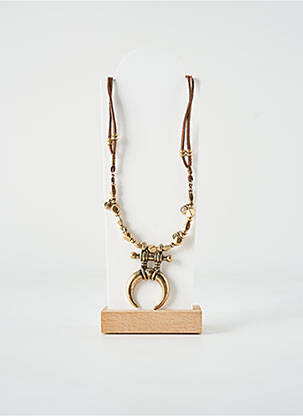 Sautoir matériaux métal marron TATA GISELE femme