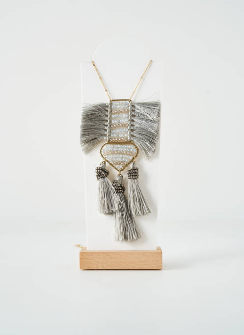 Sautoir gris TATA GISELE pour femme