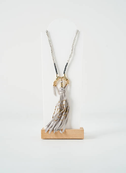 Sautoir gris TATA GISELE pour femme