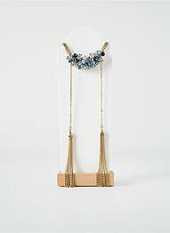 Sautoir matériaux métal bleu TATA GISELE femme