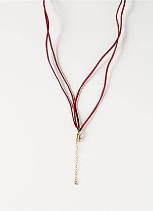 Sautoir fermeture fermoir mousqueton rouge TATA GISELE femme