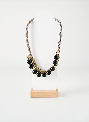 Collier matériaux métal noir TATA GISELE femme