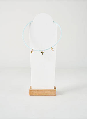 Collier ornement perles bleu TATA GISELE femme