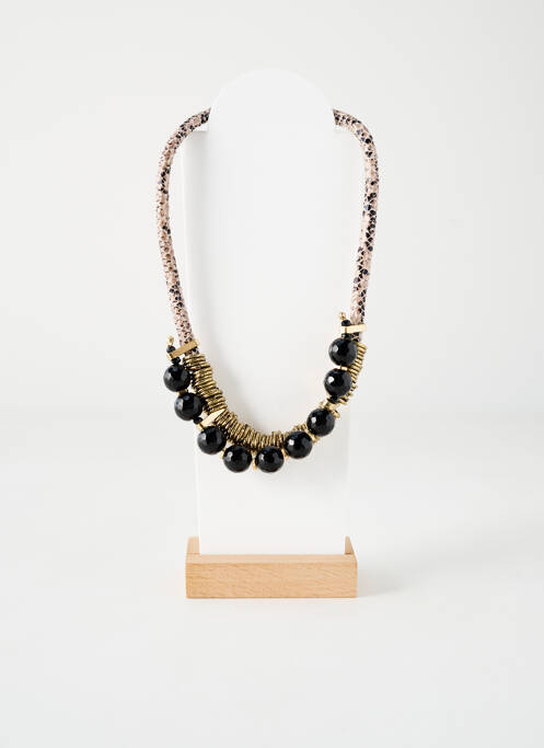 Collier matériaux métal noir TATA GISELE femme