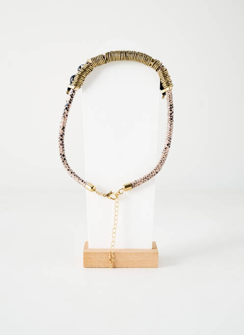 Collier matériaux métal noir TATA GISELE femme