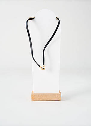 Collier fermeture fermoir clips noir TATA GISELE femme