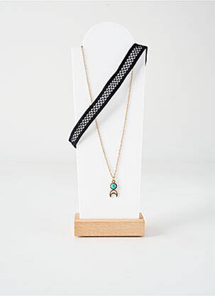 Collier matériaux métal noir TATA GISELE femme