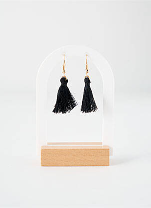 Boucles d’oreilles matériaux métal noir TATA GISELE femme