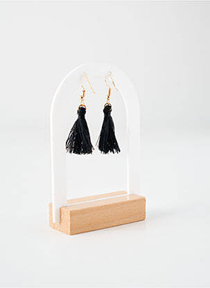 Boucles d’oreilles matériaux métal noir TATA GISELE femme