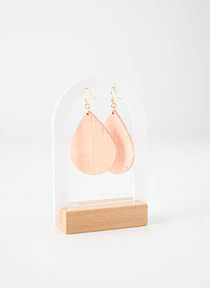 Boucles d’oreilles imprimé rose TATA GISELE femme