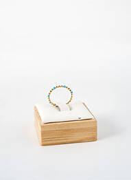 Bague matériaux plaqué or bleu TATA GISELE femme