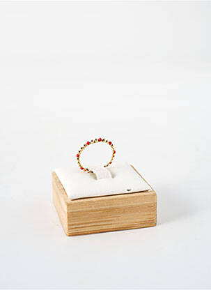Bague matériaux plaqué or rouge TATA GISELE femme