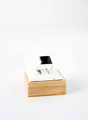 Bague matériaux argent noir TATA GISELE homme