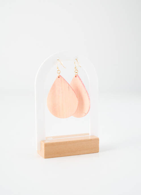 Boucles d’oreilles imprimé rose TATA GISELE femme