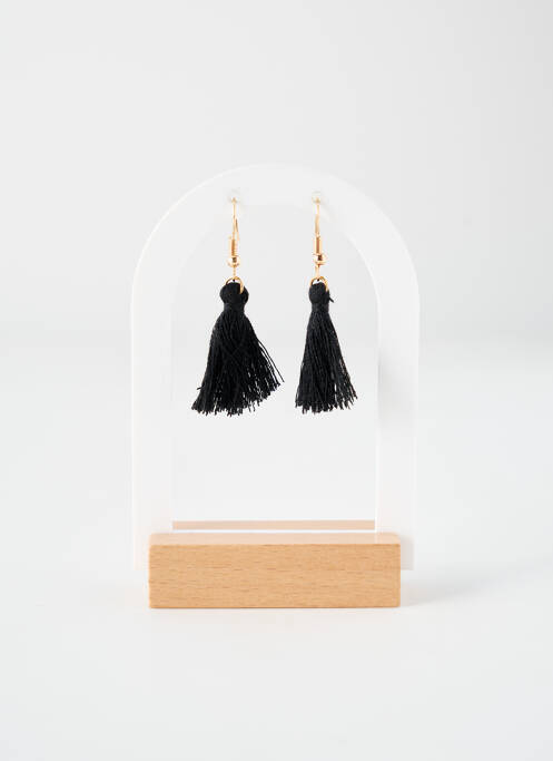 Boucles d’oreilles noir TATA GISELE pour femme
