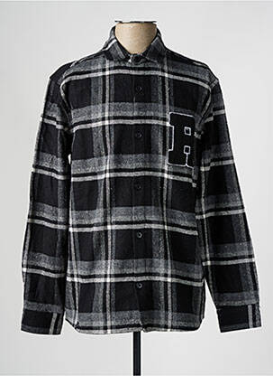 Chemise manches longues imprimé écossais noir DEFACTO homme