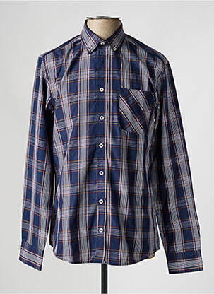 Chemise manches longues imprimé écossais bleu DEFACTO homme