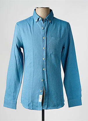 Chemise manches longues poches bleu DEFACTO homme